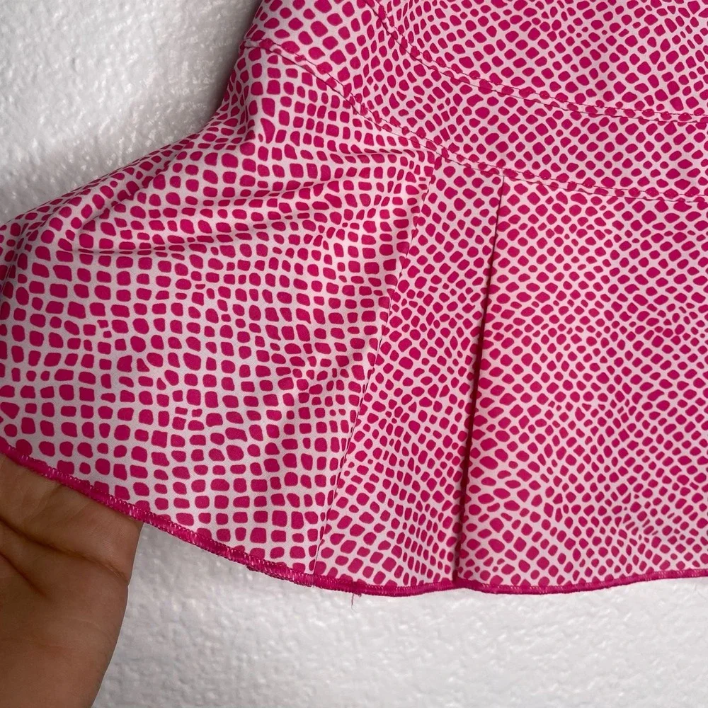 Nike Dri-FIT Tennis Skort Pink White Snakeskin Print Pleated Skirt Womens Large